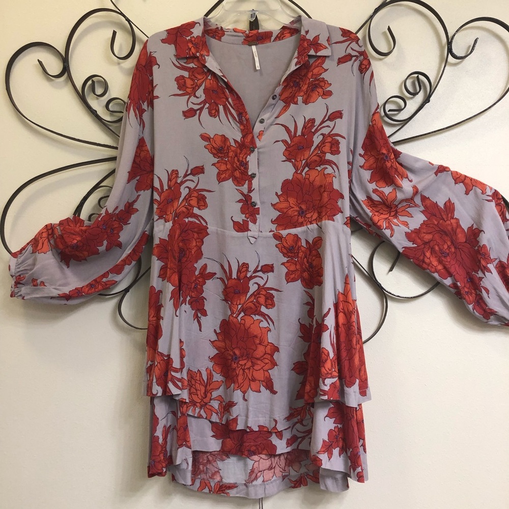 Free People Floral drawstring dress.